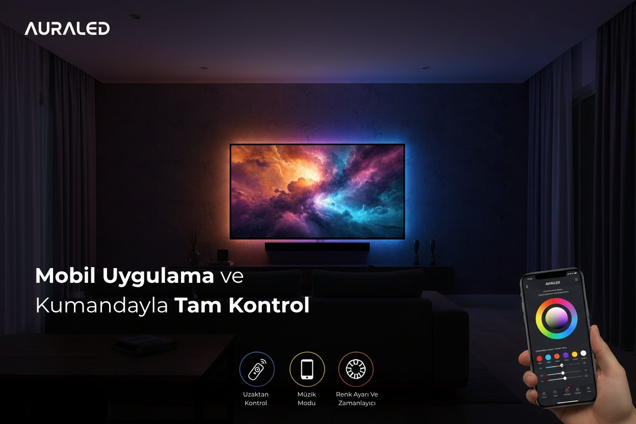 AURALED Görüntüye Duyarlı TV Arkası Akıllı Led Sistemi
